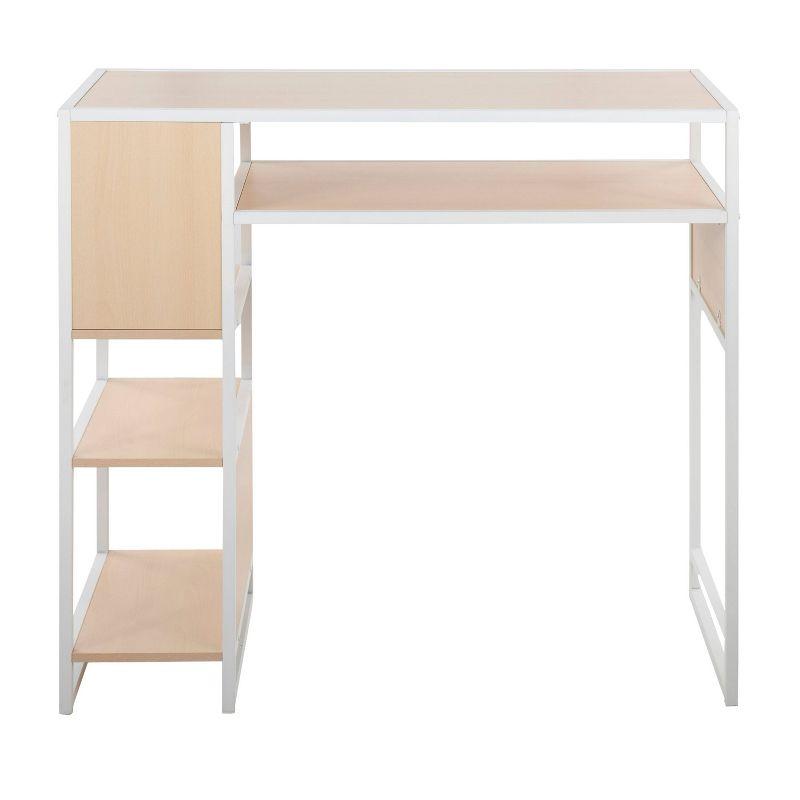 43" Display Rectangle Wood Bar Height Table White/Natural - LumiSource: Metal Frame, Kitchen, 39.5" High