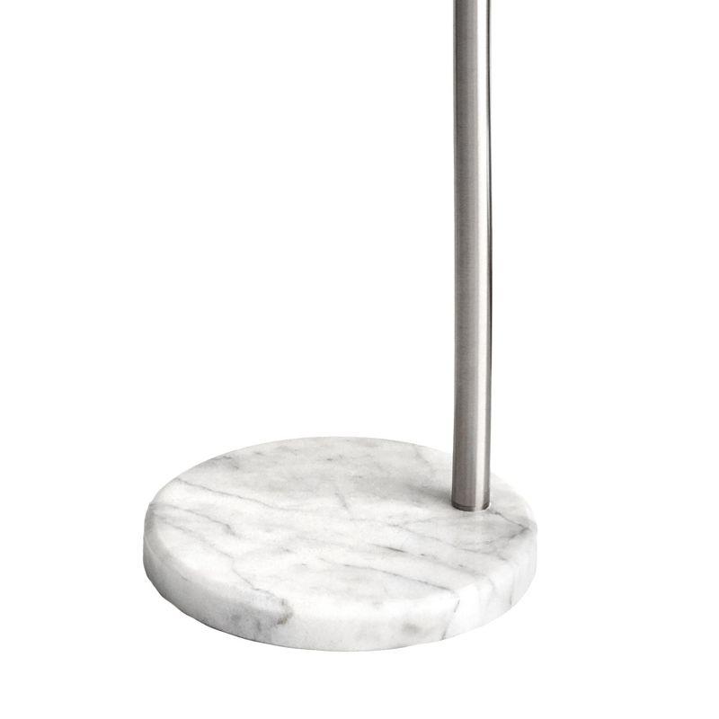 nuLOOM Belton 69" Marble Floor Lamp Lighting - Silver 68.5" H x 37" W x 12" D