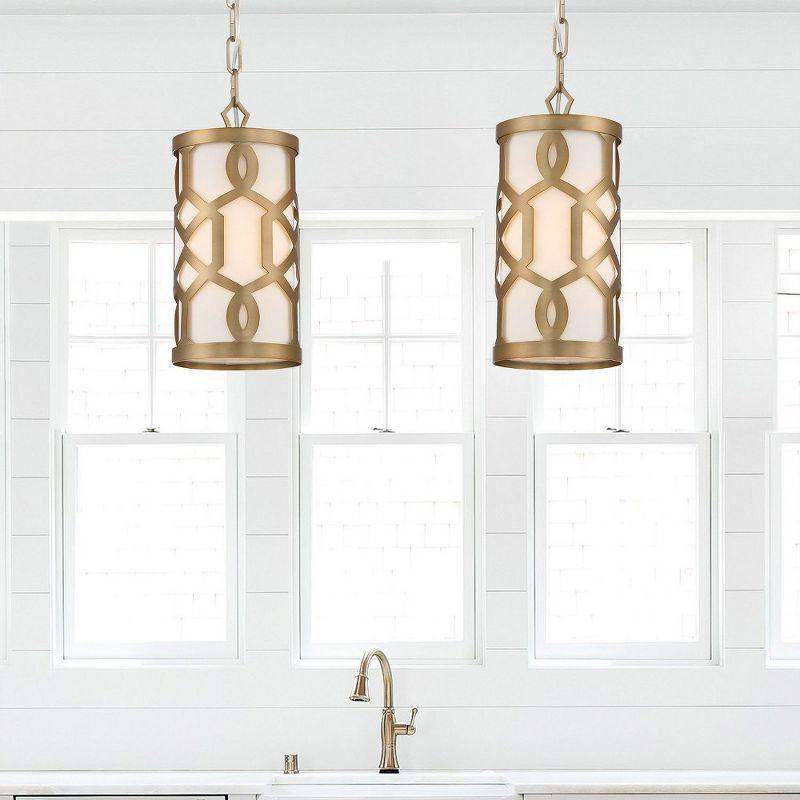 Crystorama Lighting Jennings 1 - Light Pendant in  Aged Brass