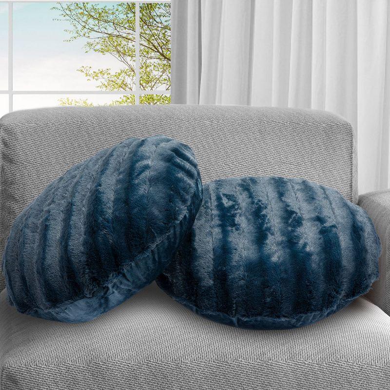 Faux Fur Throw Pillow (Set of 2)