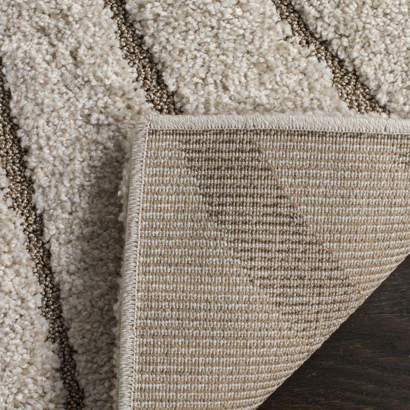 Florida Shag SG471 Power Loomed Indoor Area Rug - Cream/Beige - 5'3"x7'6" - Safavieh