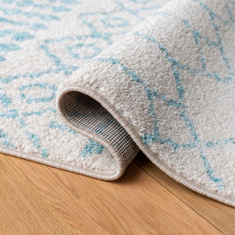 Tulum TUL229 Power Loomed Area Rug - Ivory/Turquoise - 8'x10' - Safavieh.