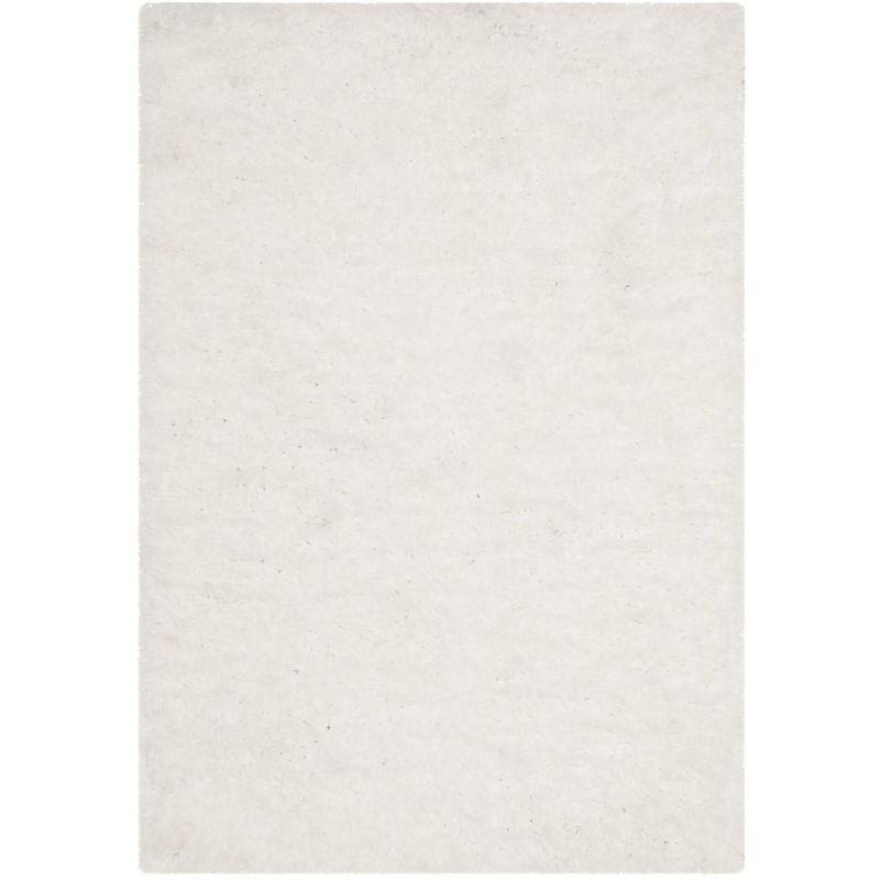 Hand-Tufted Ivory Synthetic Sheepskin Shag Rug, 2'6" x 4'