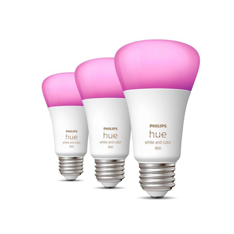 Philips 3pk Hue A19 LED Light Bulbs