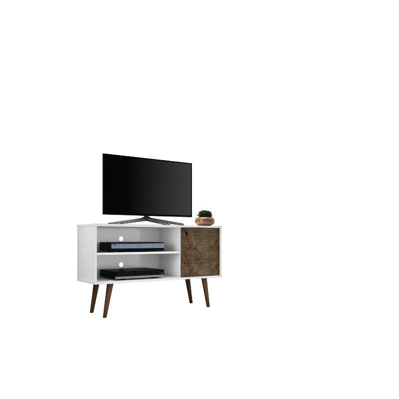 Liberty Mid-Century Modern 2 Shelves and 1 Door TV Stand for TVs up to 46" - Manhattan Comfort