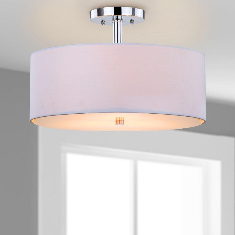 Clara Ceiling Light - LIT4192 - White/Chrome - Safavieh