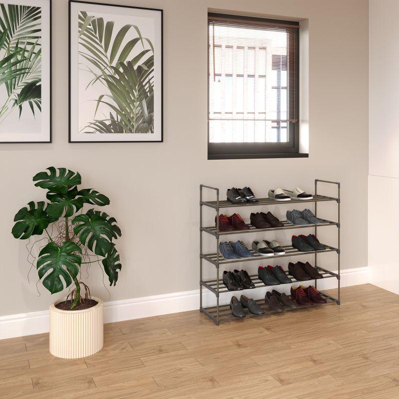 Hastings Home Five-Tier 30-Pair Shoe Storage Rack