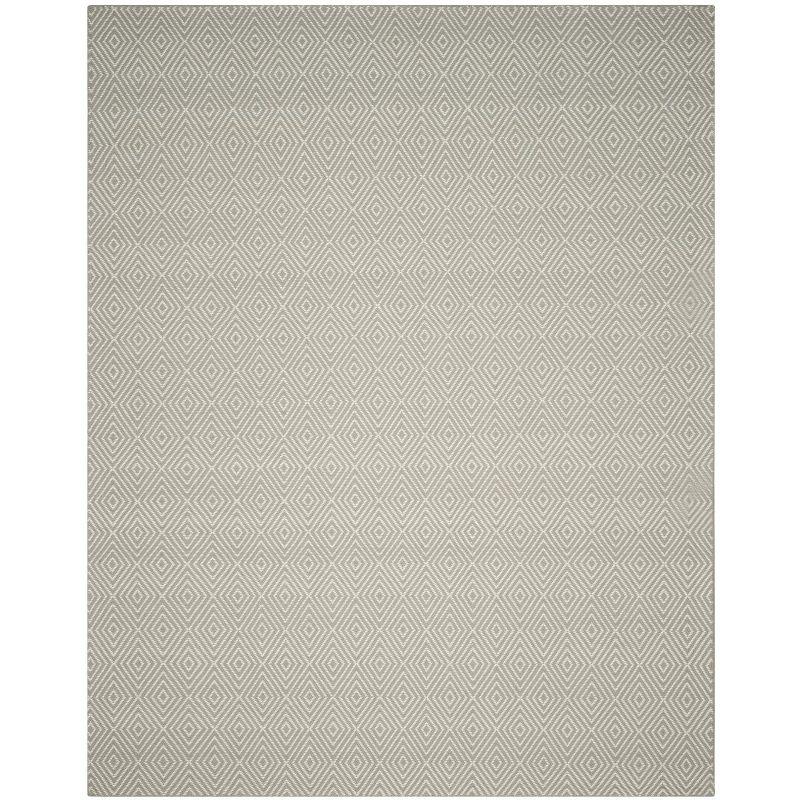 Wilton WIL715 Hand Hooked Indoor Area Rug - Light Grey/Ivory - 8'x10' - Safavieh