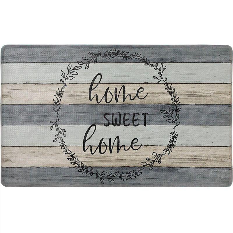 Home Sweet Home Gray Anti-Fatigue Kitchen Mat 17.5" x 30"