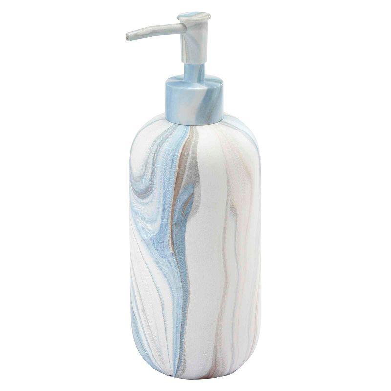 Blue and White Ceramic Marble Lotion Dispenser