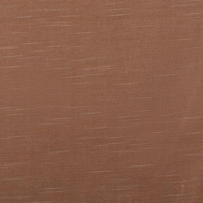 50"x63" Archaeo Total Blackout Textured Linen Blend Grommet Top Curtain Panel Pecan Brown: Modern Noise Reduction