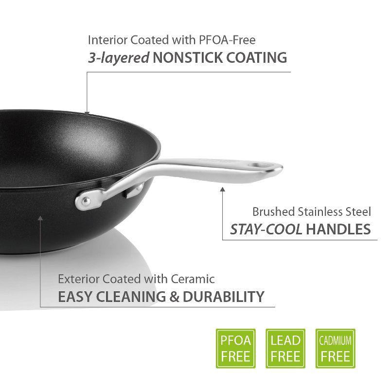 TECHEF Onyx - 12" Nonstick Wok/Stir-Fry Pan