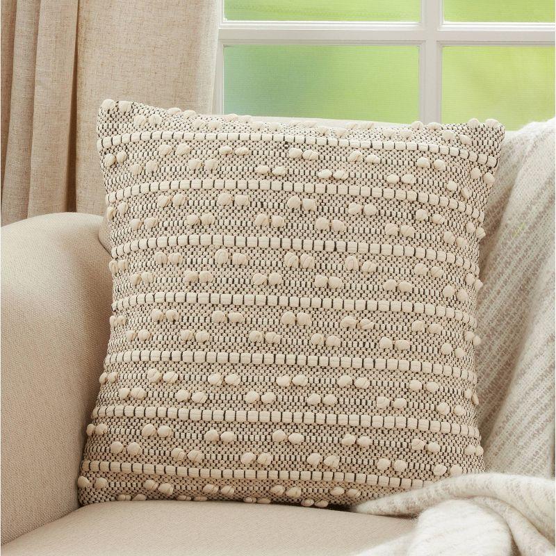 Saro Kema Square Cotton Pillow Cover | Wayfair