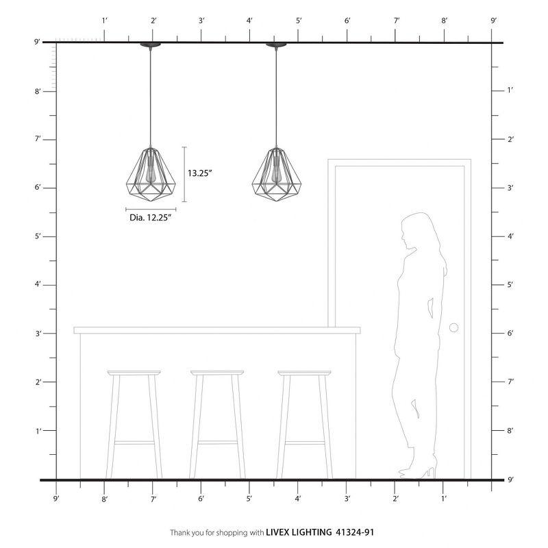 Livex Lighting Knox 1 - Light Pendant in  Brushed Nickel