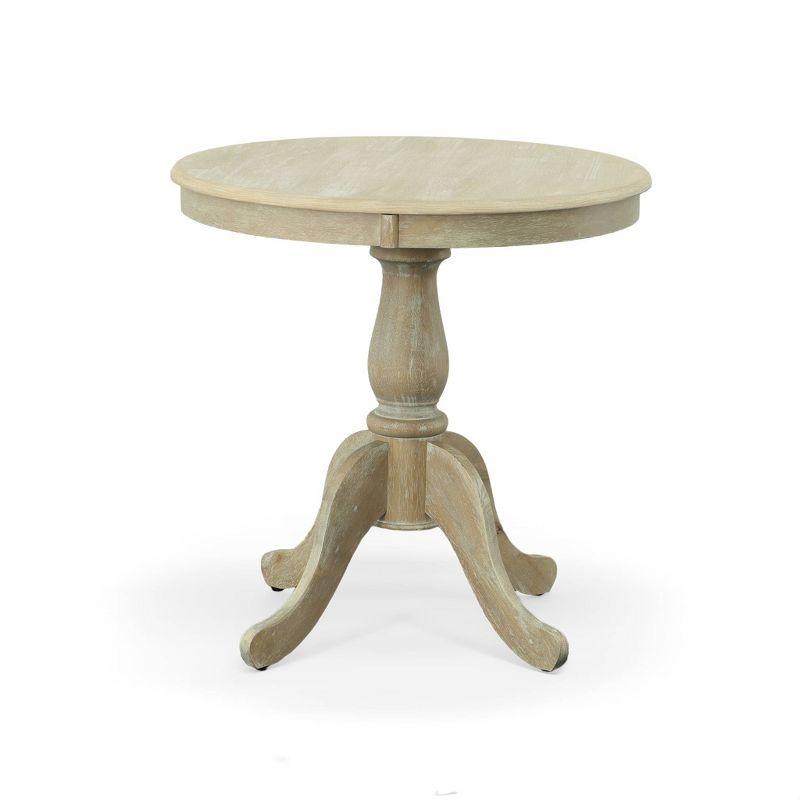 Carolina Living 30" Salem Round Pedestal Dining Table Natural Driftwood