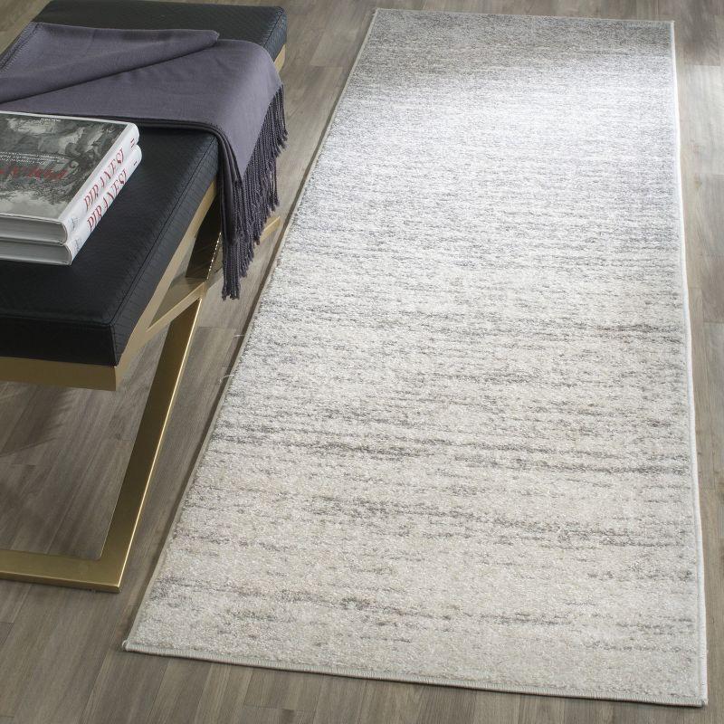 Adirondack ADR113 Machine Made Indoor Runner - Ivory/Silver - 2'-6"x20' - Safavieh