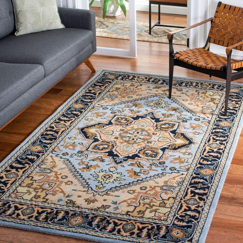 Heritage HG625 Handmade Accent Rug - 3'x5' - Blue/Light Brown - Safavieh