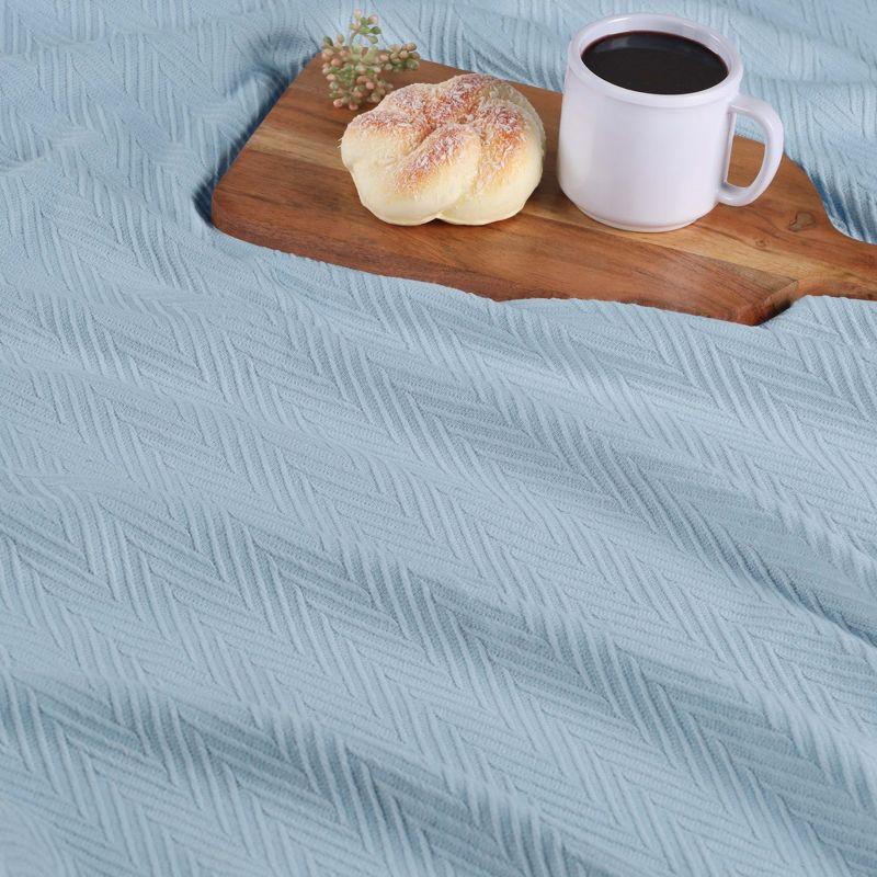 Metro Zig-Zag Chevron Cotton Blanket by Blue Nile Mills