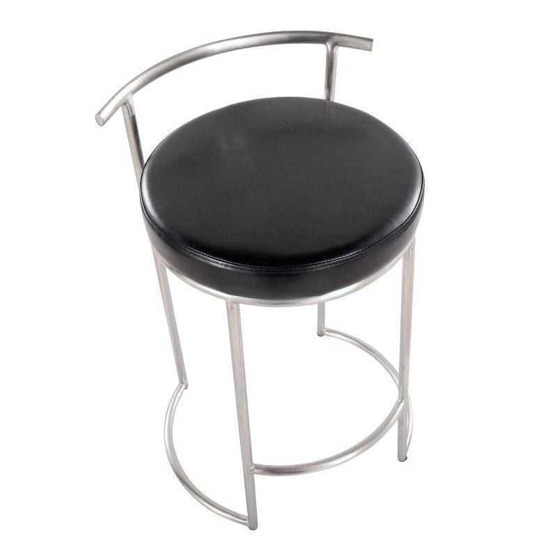 Set of 2 Round Fuji Counter Height Barstools - LumiSource