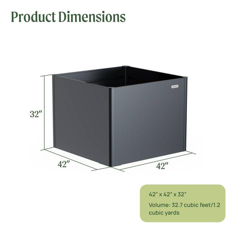 Modern 32" Tall Metal Outdoor Long Planter Box