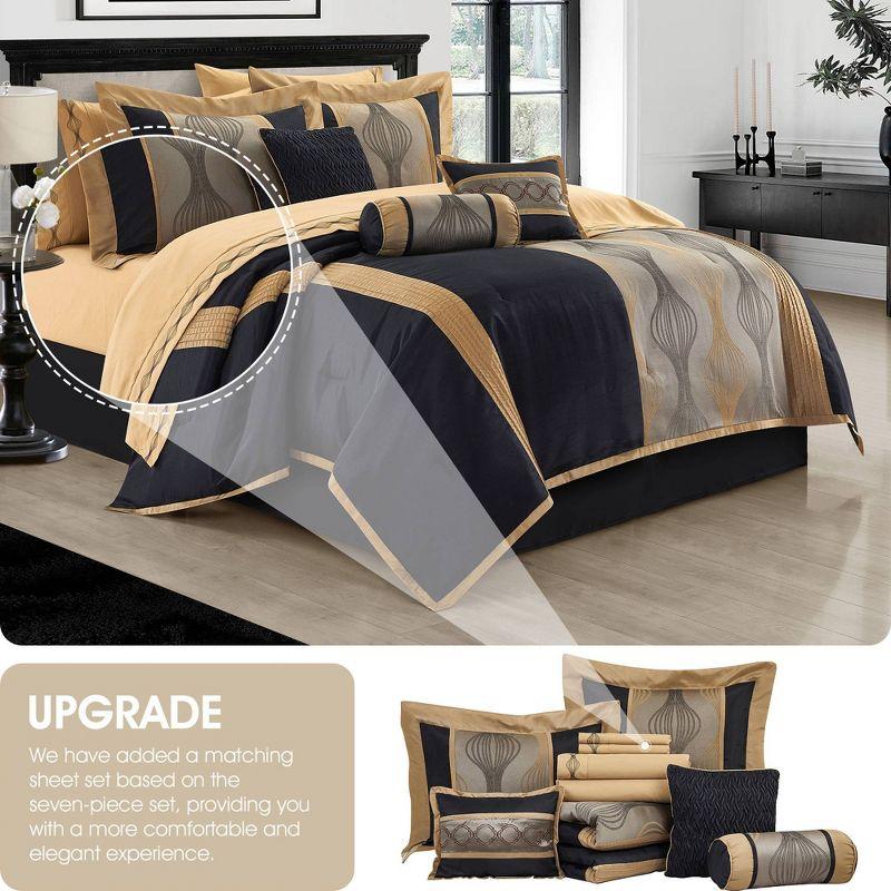 Kath Microfiber Jacquard 15 Piece Comforter Set