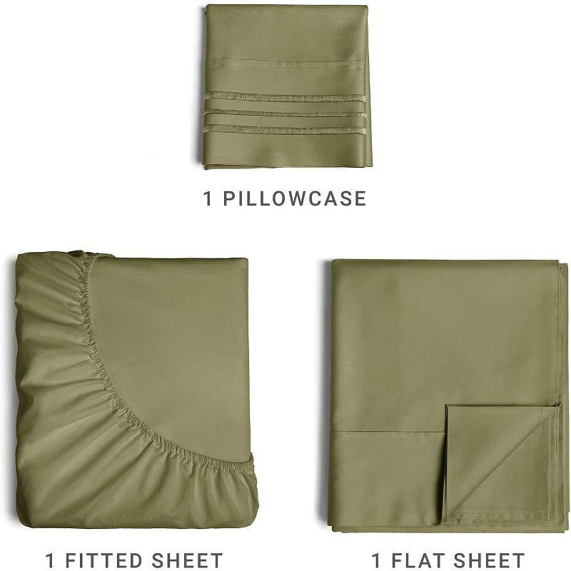 CGK Linens 4 Piece Sheet Set Premium Cooling, Soft & Wrinkle Free Sheet Set