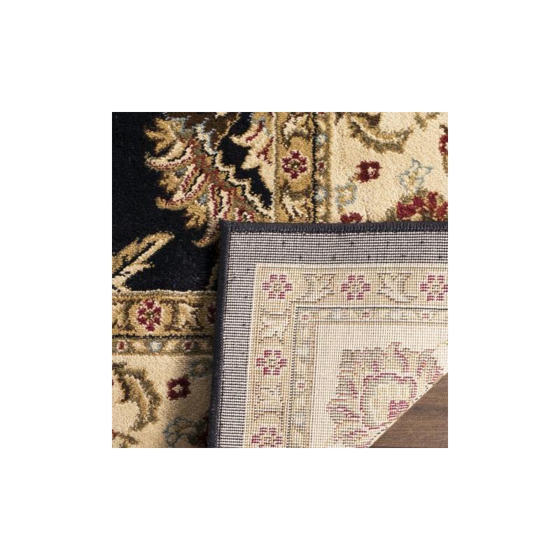 Lyndhurst LNH553 Power Loomed Area Rug - Black/Ivory - 6'7"x9'6" - Safavieh