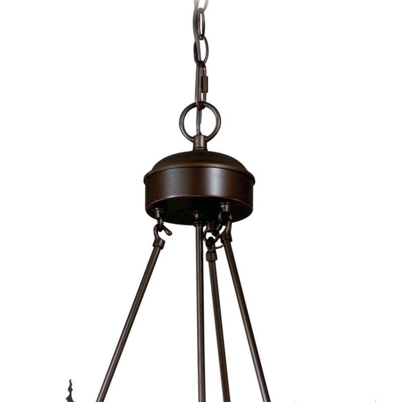 Rustic Deer Silhouette 9-Light Chandelier in Burnished Bronze