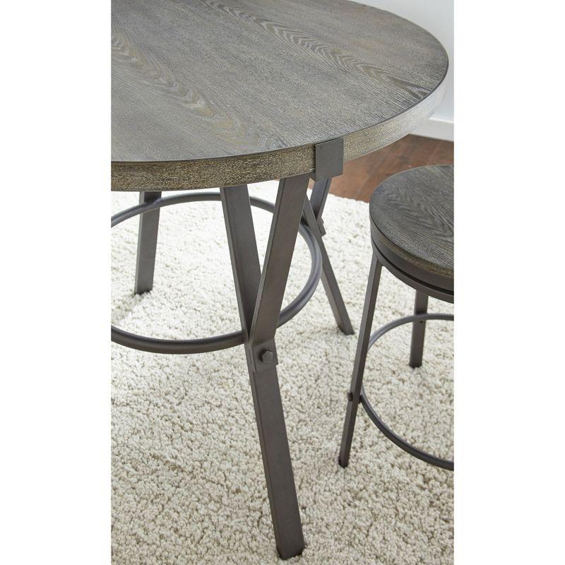 5pc Portland Counter Height Dining Set Gray - Steve Silver Co.