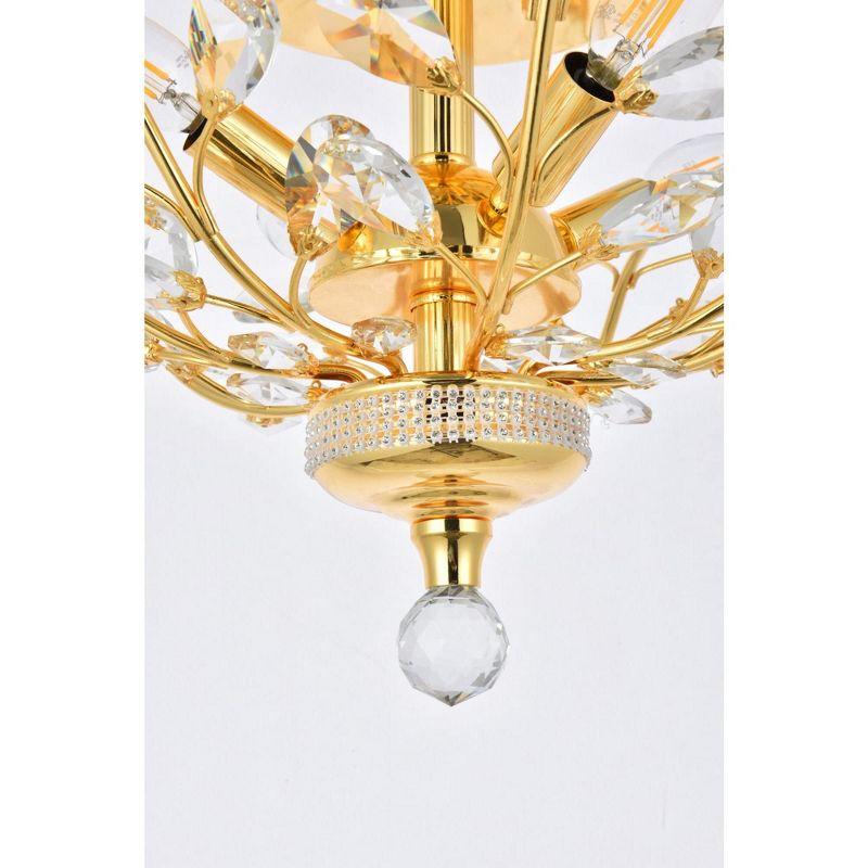 Elegant Lighting Orchid 4 light Dark Bronze Flush Mount Clear Royal Cut Crystal