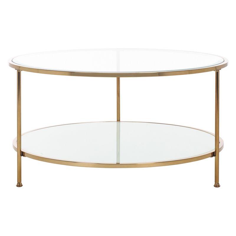 Risa Round Coffee Table with Storage - CK0430 - Gold - SEI