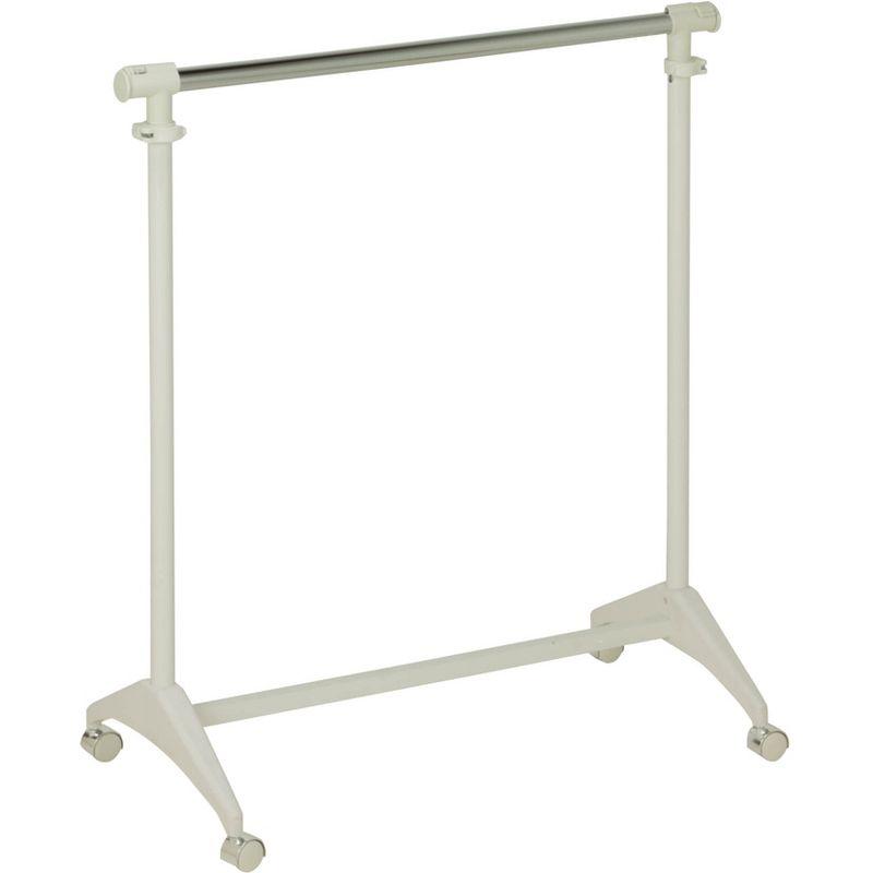 Honey-Can-Do Modern White Garment Rack: Steel Frame, Chrome Finish, Anti-Tip Hardware, 30 lb Capacity, 66.9" Height