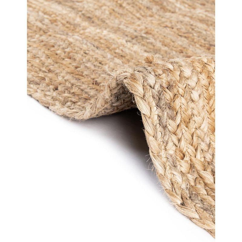 Unique Loom Braided Jute Dhaka Solid Indoor Braided Area Rug