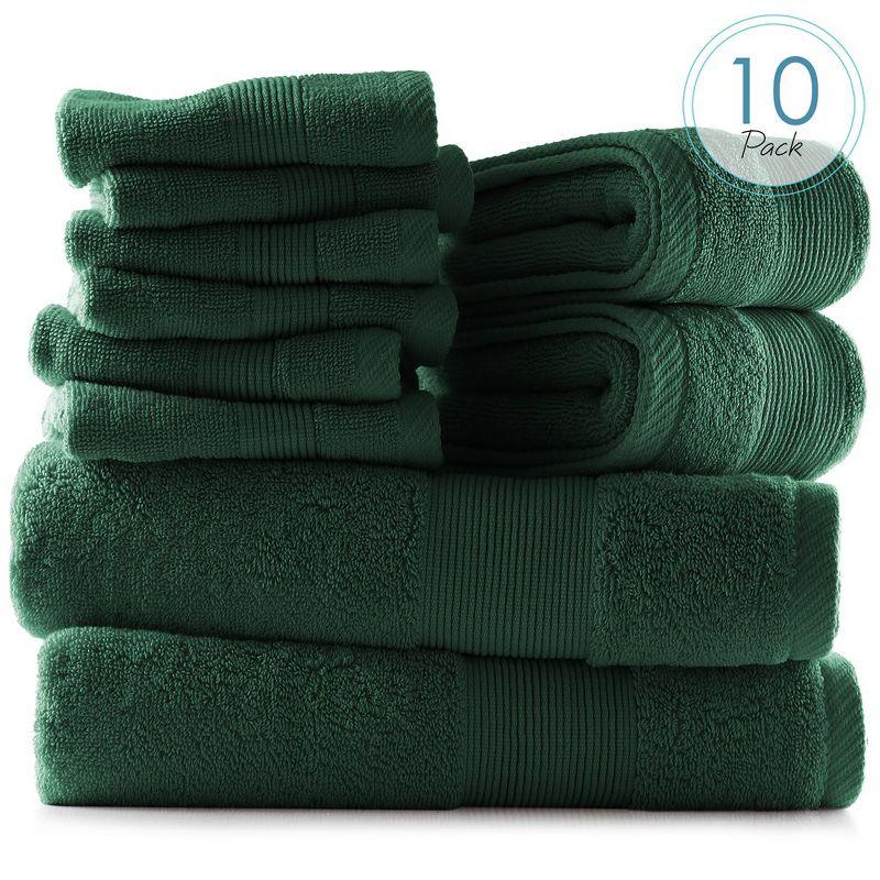 Hearth & Harbor 100% Cotton Towel Sets for Body and Face