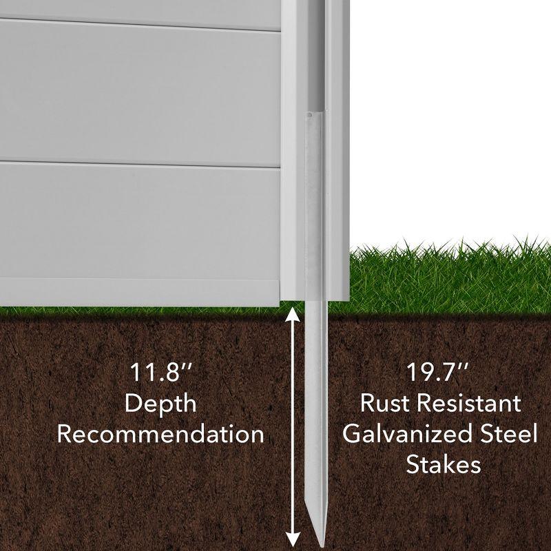 Casafield Privacy Screen - Outdoor Vinyl Fence Panel Enclosure for AC / Trash Bins / Pool Equipment