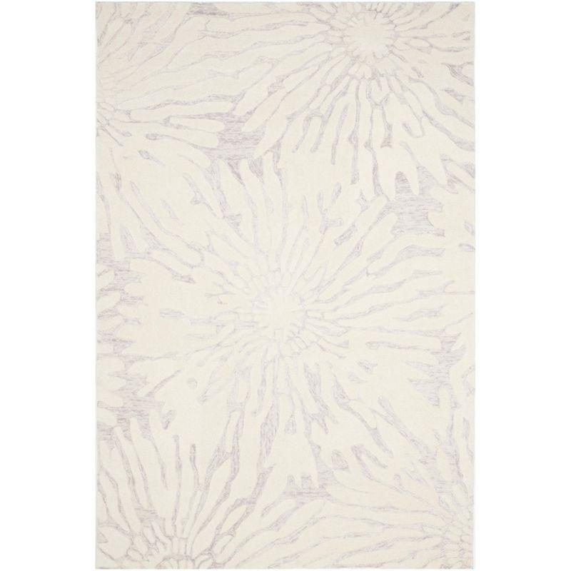 Bella BEL129 Hand Tufted Area Rug - Silver/Ivory - 6'x9' - Safavieh.