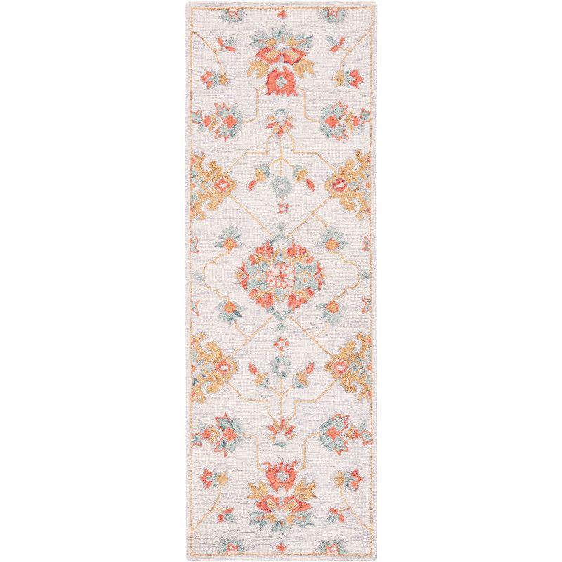 Micro-Loop MLP534 Hand Tufted Runner Rug - Silver/Red - 2'3"x7' - Safavieh.