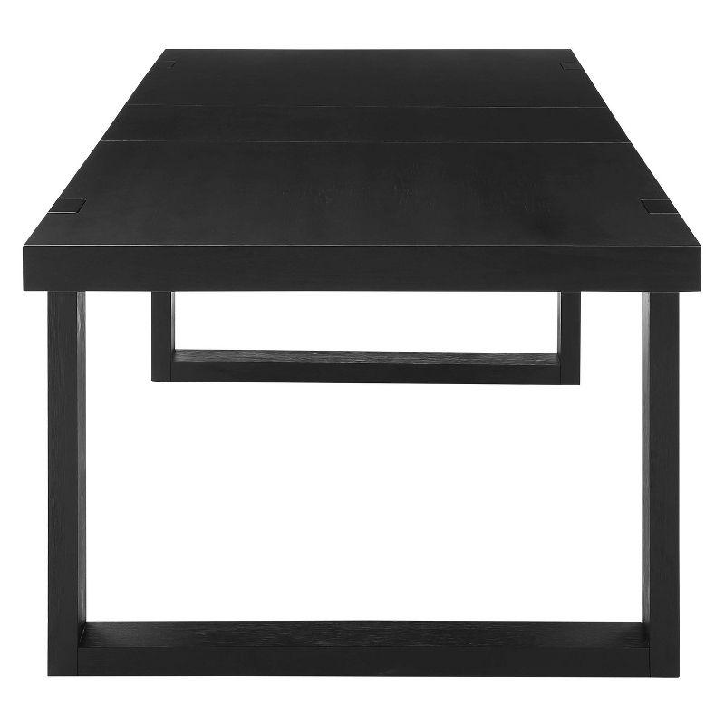 Yves Extendable Dining Table Gray - Steve Silver Co.: Seats 8, Modern Double-Pedestal, Removable Leaf