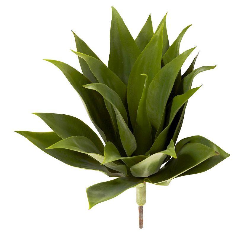 Nearly Natural 17" Agave Succulent Plant (Set of 2): Indoor Faux Flora, Iron & Plastic Material