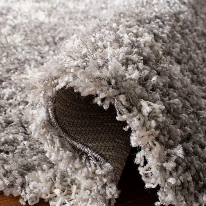 Pro Lux Shag PLX434 Power Loomed Indoor Area Rug - 5'x8' - Grey/Cream - Safavieh