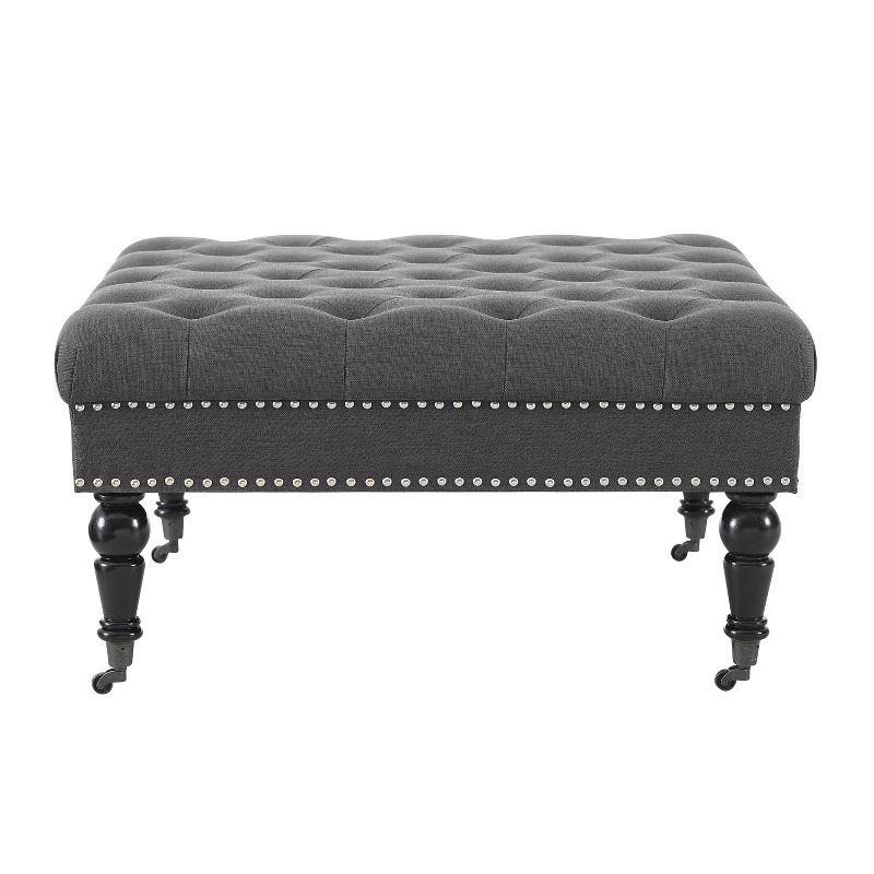 Kelly Clarkson Home Landis 35" Nailhead Trim Tufted Upholstered Ottoman & Reviews | Wayfair