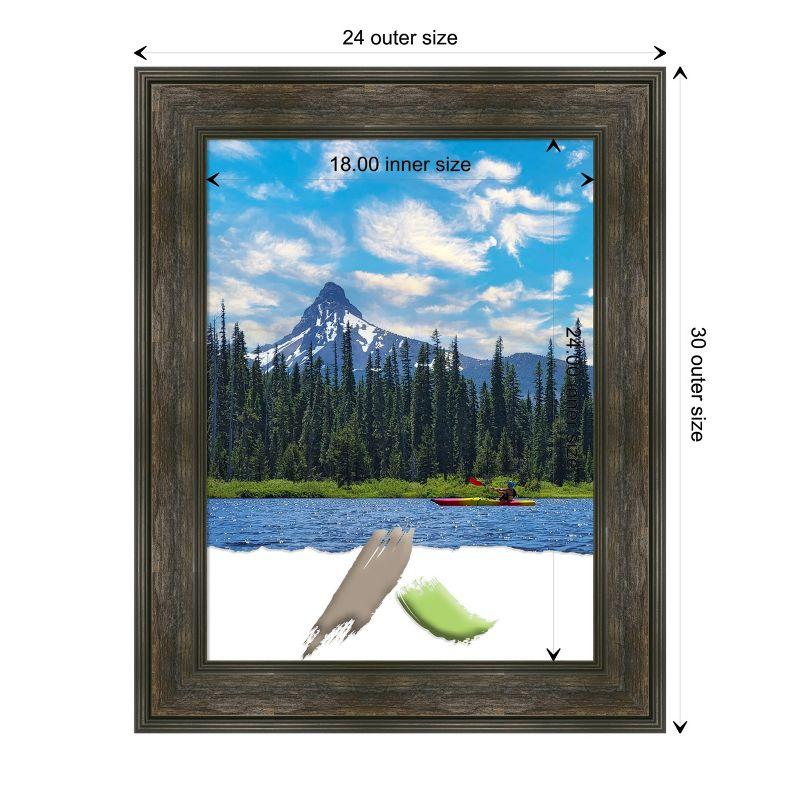 Amanti Art Rail Rustic Char Picture Frame