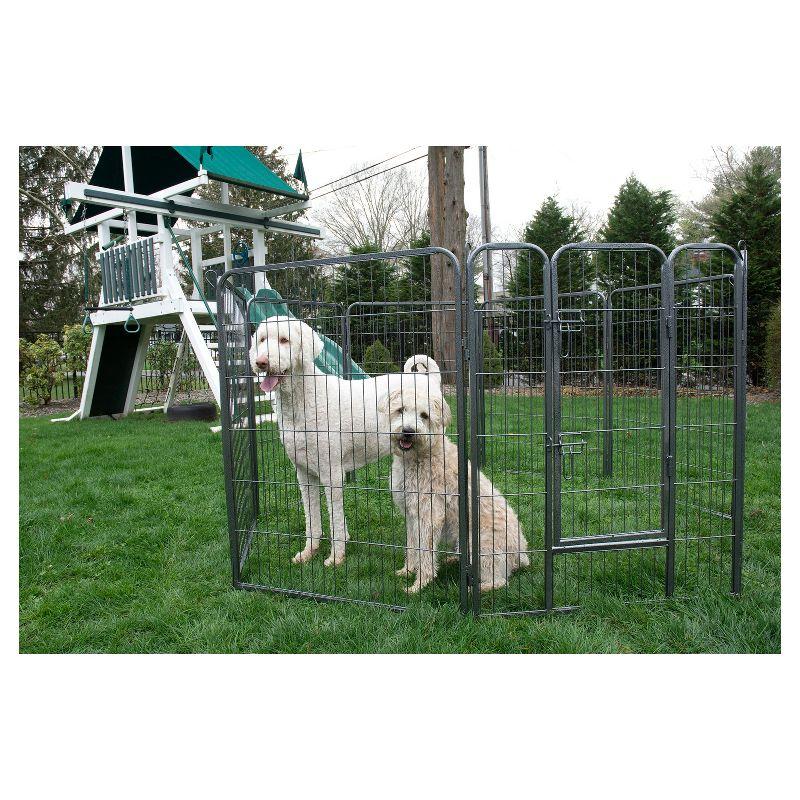 Iconic Pet Heavy Duty Metal Tube Pen Pet Dog Exercise and Training Playpen - 40"