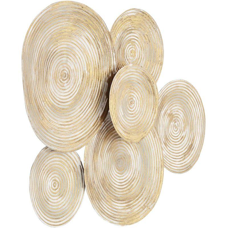 Dahlia Studios Mesa 32 1/4 Wide Gold Cream-Washed Disk Wall Art