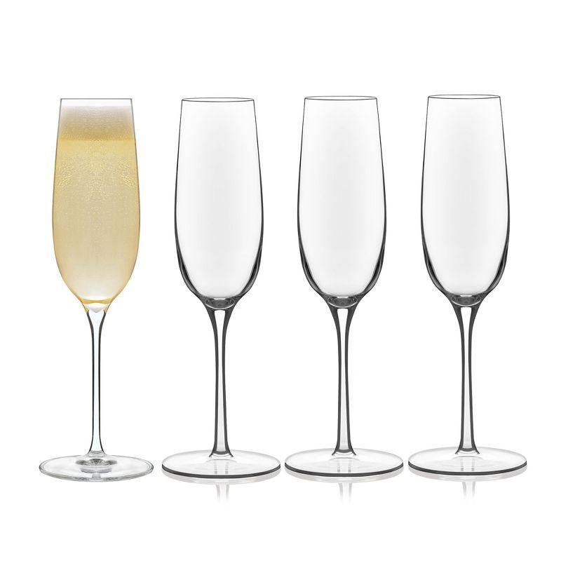 Libbey Signature Kentfield Champagne Flute Glasses, 8 ounce, Set of 4