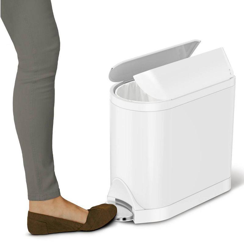 simplehuman 10L Butterfly Steel Step Trash Can