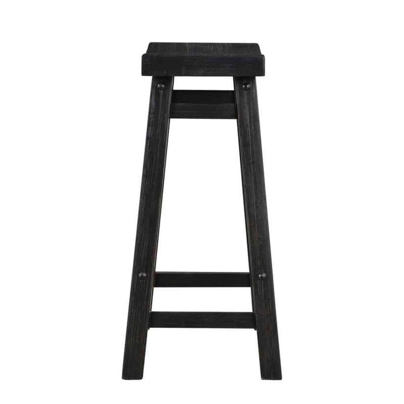 Boraam Sonoma Backless Saddle Counter Height Barstool Black Charcoal Finish