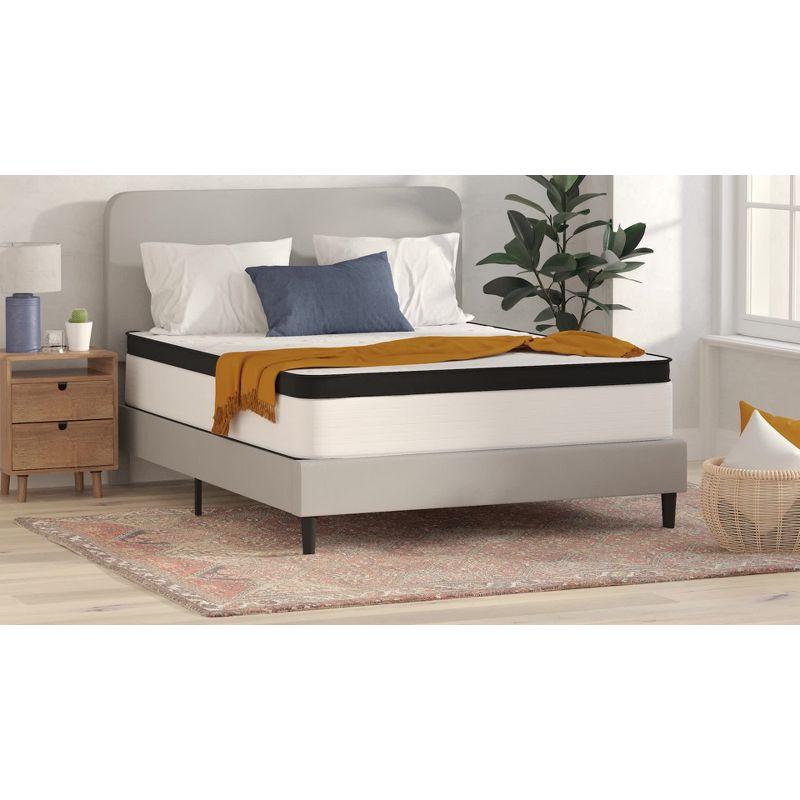 Twin Black and White Innerspring Adjustable Bed Mattress