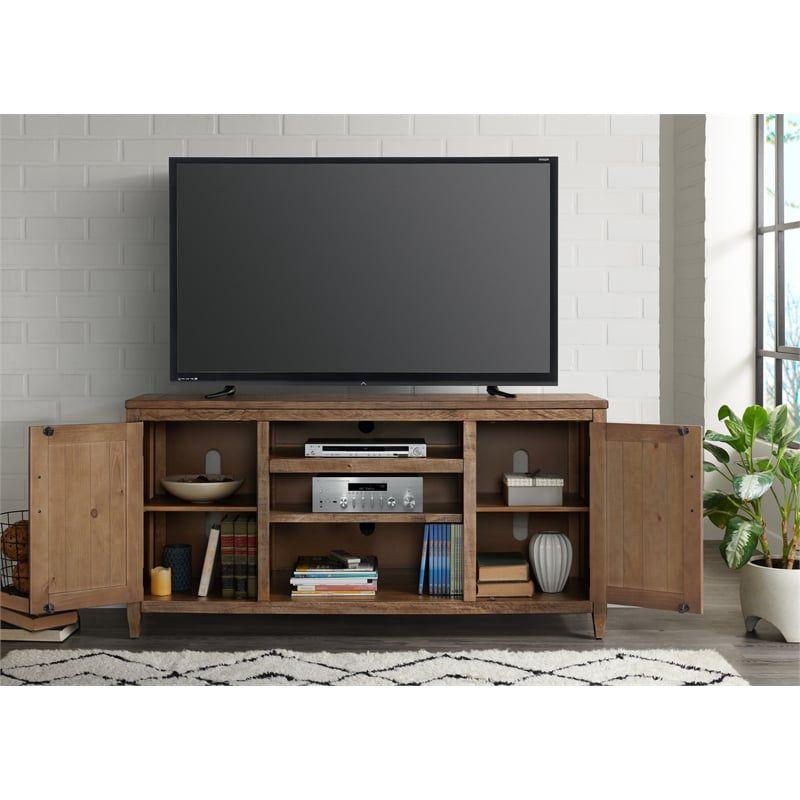 Martin Svensson Home Napa Solid Wood 65" TV Stand Natural