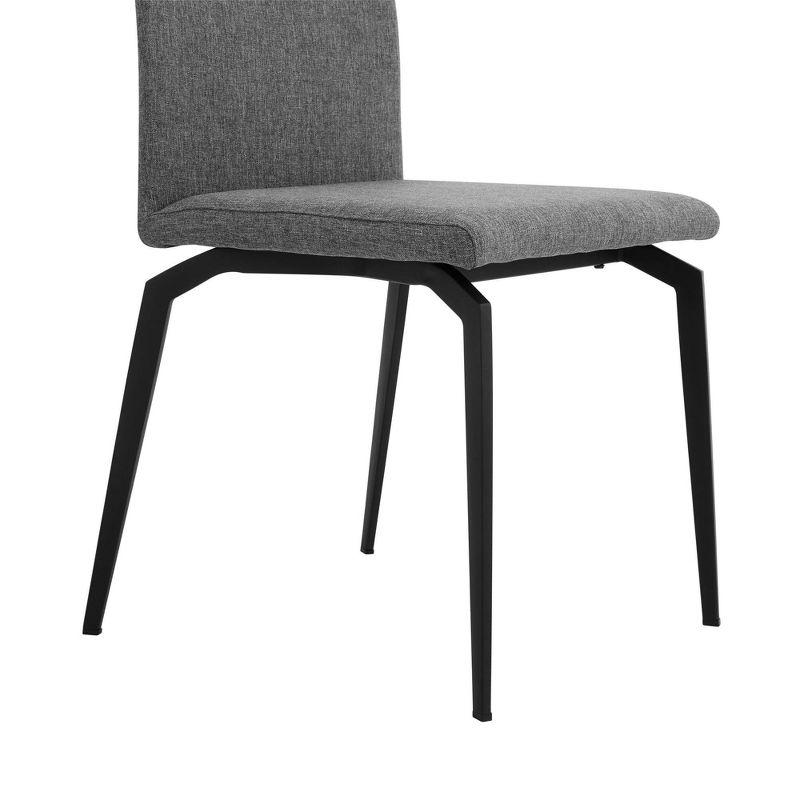 Set of 2 Lyon Fabric and Metal Dining Chairs - Armen Living